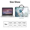 13 inch Laptop Bag for Women & Men - White flowers and blue butterflies Pattern Computer Bag with Handle & Zipper Portable Tote Bags Laptop Sleeve Fits 13 inch Laptops Notebook Tablet & Accessorie view 2