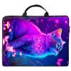 10 inch Laptop Bag for Women & Men - Purple Cat Pattern Computer Bag with Handle & Zipper Portable Tote Bags Laptop Sleeve Fits 10 inch Laptops Notebook Tablet & Accessorie view 1
