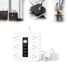 16-in-1 Power Strip with Switch & Surge Protection, Flat Plug Extension Cord 6.5FT, 12 AC Outlets + 2 USB-A & 2 USB-C, Overload Protection, Space-Saving Power Strips for Home Office Travel (White*1pc) view 1