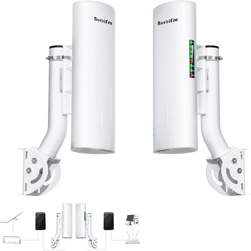 Point to Point Starlink Internet Long Range Transmission with Bracket Mount for Starlink Gen 3 Router, Starlink WiFi/Signal Extender, 5.8GHz 3KM 1000Mbps, 18dBi High Gain Antenna, 2 Pack (Large)