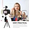 CATIEBYE Adjustable Phone Tripod with 1/4 Inch Screw and Smartphone Clip, Portable Tabletop Camera Tripod for Live Streaming, Vlogging, and Selfie Photography view 4