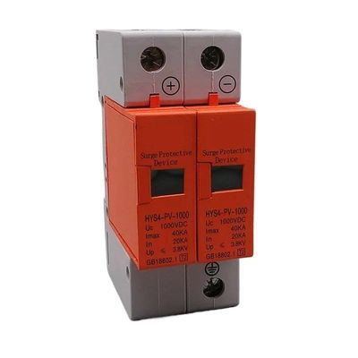 2P DC 500V 800V 1000V 20KA 40KA Surge Protective Device SPD Arrester Low Voltage House 2 Poles Surge Protector(DC 800V)