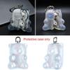 Bear Shaped Protective Case for Air Pods, Silicone Case Funny Cover Compatible for Airpods 4, Cute Shockproof Protective Cover Case, Silicone Clear Cover Bear Earphone Case (Colour, for AirPods 4) view 2