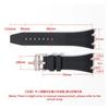 HuanJ 27mm 28mm 30mm Rubber Strap Compatible With Royal Oak Offshore 15710 15703 26471 26474 15706 Soft Silicone Watch Band(Brown,30mm) view 4