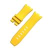 HuanJ 27mm 28mm 30mm Rubber Strap Compatible With Royal Oak Offshore 15710 15703 26471 26474 15706 Soft Silicone Watch Band(Yellow,27mm) view 1