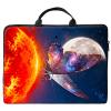 12 inch Laptop Bag for Women & Men - Sun Moon Butterflies Pattern Computer Bag with Handle & Zipper Portable Tote Bags Laptop Sleeve Fits 12 inch Laptops Notebook Tablet & Accessorie view 1