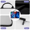 12 inch Laptop Bag for Women & Men - Purple Lotus Flowers and Butterflies Pattern Computer Bag with Handle & Zipper Portable Tote Bags Laptop Sleeve Fits 12 inch Laptops Notebook Tablet & Accessorie view 3