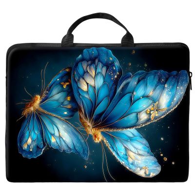 17 inch Laptop Bag for Women & Men - Beautiful Butterflies Pattern Computer Bag with Handle & Zipper Portable Tote Bags Laptop Sleeve Fits 17 inch Laptops Notebook Tablet & Accessorie