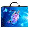 12 inch Laptop Bag for Women & Men - Sea Turtle and Flowers Pattern Computer Bag with Handle & Zipper Portable Tote Bags Laptop Sleeve Fits 12 inch Laptops Notebook Tablet & Accessorie view 1