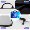 12 inch Laptop Bag for Women & Men - Sea Turtle and Flowers Pattern Computer Bag with Handle & Zipper Portable Tote Bags Laptop Sleeve Fits 12 inch Laptops Notebook Tablet & Accessorie view 3