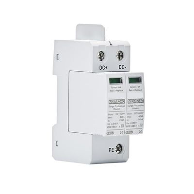 Solar Photovoltaic DC SPD Surge Protector 2P 20KA 40KA 250V 500V 1000V High Efficiency Lightning Protection Device(20-40KA DC250V)