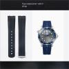 20mm Fluororubber Watch Strap For Omega Seamaster Planet Ocean 600M Stainless Steel Pin Buckle(Orange s1) view 2