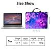 12 inch Laptop Bag for Women & Men - Purple Flash Butterflies Flowers Pattern Computer Bag with Handle & Zipper Portable Tote Bags Laptop Sleeve Fits 12 inch Laptops Notebook Tablet & Accessorie view 2