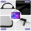 12 inch Laptop Bag for Women & Men - Purple Flash Butterflies Flowers Pattern Computer Bag with Handle & Zipper Portable Tote Bags Laptop Sleeve Fits 12 inch Laptops Notebook Tablet & Accessorie view 3
