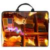 12 inch Laptop Bag for Women & Men - Owl Cat and Book Pattern Computer Bag with Handle & Zipper Portable Tote Bags Laptop Sleeve Fits 12 inch Laptops Notebook Tablet & Accessorie view 1