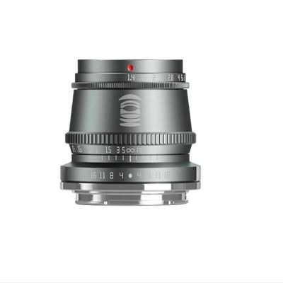Camera Lens, 17mm F1.4 APS-C Manual Focus Portrait Photography Lens,Compatible for Sony E Fuji X Canon M M43,in Parts(17mm F1.4,Silver,RF)
