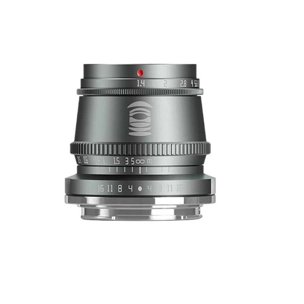 Camera Lens, 17mm F1.4 APS-C Manual Focus Portrait Photography Lens,Compatible for Sony E Fuji X Canon M M43,in Parts(17mm F1.4,Silver,RF)