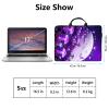 17 inch Laptop Bag for Women & Men - Purple Mushrooms and Butterflies Pattern Computer Bag with Handle & Zipper Portable Tote Bags Laptop Sleeve Fits 17 inch Laptops Notebook Tablet & Accessorie view 2
