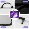 17 inch Laptop Bag for Women & Men - Purple Mushrooms and Butterflies Pattern Computer Bag with Handle & Zipper Portable Tote Bags Laptop Sleeve Fits 17 inch Laptops Notebook Tablet & Accessorie view 3