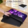 17 inch Laptop Bag for Women & Men - Purple Mushrooms and Butterflies Pattern Computer Bag with Handle & Zipper Portable Tote Bags Laptop Sleeve Fits 17 inch Laptops Notebook Tablet & Accessorie view 4