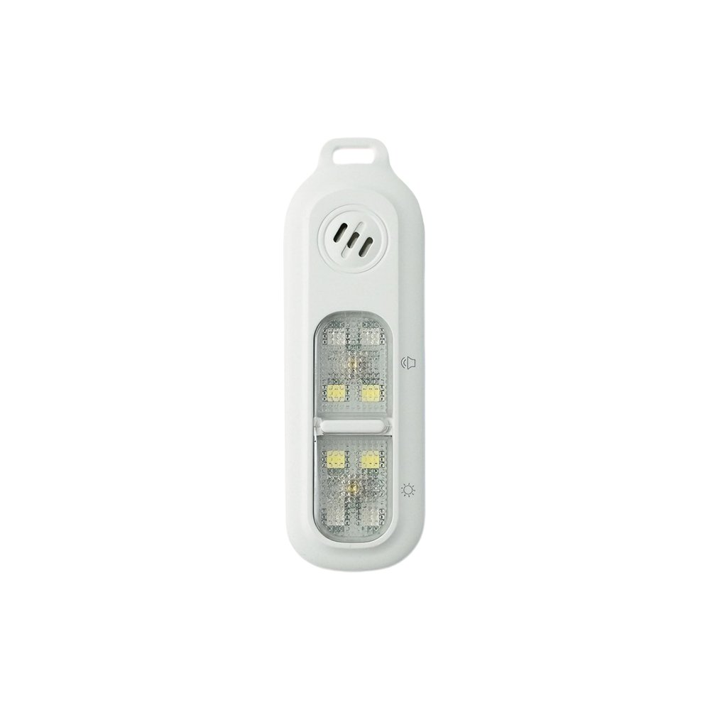 Naibudx 130DB Rechargeable Personal Alarm | One-Button Alarm | 4 Flash Light Modes | Equipped with a Back Clip | Free Keychain Included | Ideal for Women, Kids and the ElderlWhite
