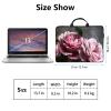 13 inch Laptop Bag for Women & Men - Pink Floral Flowers Pattern Computer Bag with Handle & Zipper Portable Tote Bags Laptop Sleeve Fits 13 inch Laptops Notebook Tablet & Accessorie view 4
