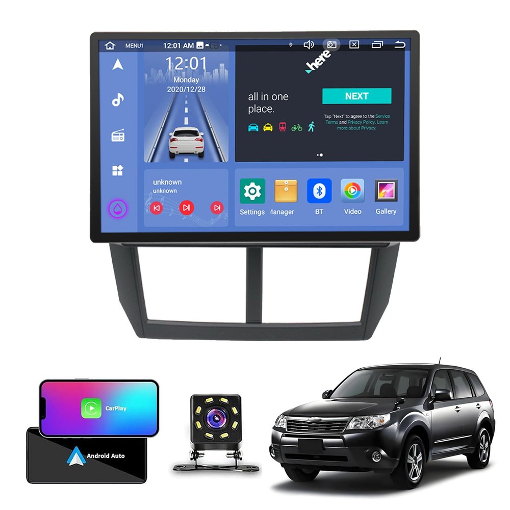 13.3 Android 13 Car Stereo for Subaru Forester (2008-2012), Touch Screen GPS Navigation with Wireless CarPlay, Android Auto, Mirror Link, DSP and Backup Camera(Size:8+128 G)