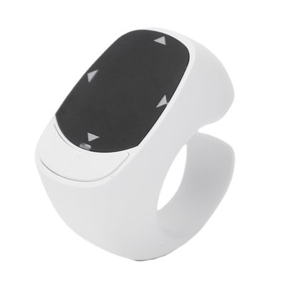 Diyeeni Remote Scrolling Ring for IG Shorts Video Landscape Portrait, Fingertip Wireless Scroller Page Turner Clicker for APP Compatible with iOS, Android (White)