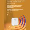 Focket Human Presence Sensor, Smart Motion Detector with 24G mmWave and Ambient Light Sensor, Adjustable Range 3-6m, 120 Coverage for Home Security and Automation (PIR Radar Brightness 3 in 1 view 2