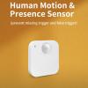 Focket Human Presence Sensor, Smart Motion Detector with 24G mmWave and Ambient Light Sensor, Adjustable Range 3-6m, 120 Coverage for Home Security and Automation (PIR Radar Brightness 3 in 1 view 4
