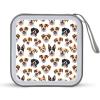 PPIKTC Portable CD/DVD Holder Lover Gifts Cute Funny Dogs, 40-Capacity Hard Case with Zipper, Protective Storage Binder for Music Movies Game Discs view 1