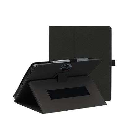 11" Case for TCL NXTPAPER 11 Gen 2 Android Tablet (Model 9465X), FJIASTB PU Leather Folding Cover with Pen Holder and Wrist Strap, Business Travel Portable (Black)