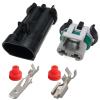 6.3mm Water Tank Radiator Plug 2Hole 3pin Car Electronic Fan Harness Connector High Current Socket Sheath(2p,1sets) view 1