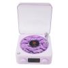 GOWENIC Night Light Bluetooth Speaker, Bedside Lamp with Time Display for Kids, Retro Record Player Style Bluetooth Speaker Bedroom Lamp, for Teenage Girls Boys Kids Birthday (Purple) view 1