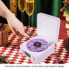 GOWENIC Night Light Bluetooth Speaker, Bedside Lamp with Time Display for Kids, Retro Record Player Style Bluetooth Speaker Bedroom Lamp, for Teenage Girls Boys Kids Birthday (Purple) view 3