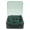 GOWENIC Night Light Bluetooth Speaker, Bedside Lamp with Time Display for Kids, Retro Record Player Style Bluetooth Speaker Bedroom Lamp, for Teenage Girls Boys Kids Birthday (Dark Green) view 1
