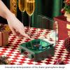 GOWENIC Night Light Bluetooth Speaker, Bedside Lamp with Time Display for Kids, Retro Record Player Style Bluetooth Speaker Bedroom Lamp, for Teenage Girls Boys Kids Birthday (Dark Green) view 3