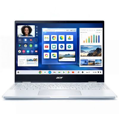 acer Chromebook Plus Spin 514 | 14 Inch WUXGA Touchscreen 2-in-1 Laptop | Ultra 8-Core Processor | 16GB RAM, 256GB SSD | Convertible Laptop for Students & Business | WiFi 7 | IPS | ChromeOS | Silver