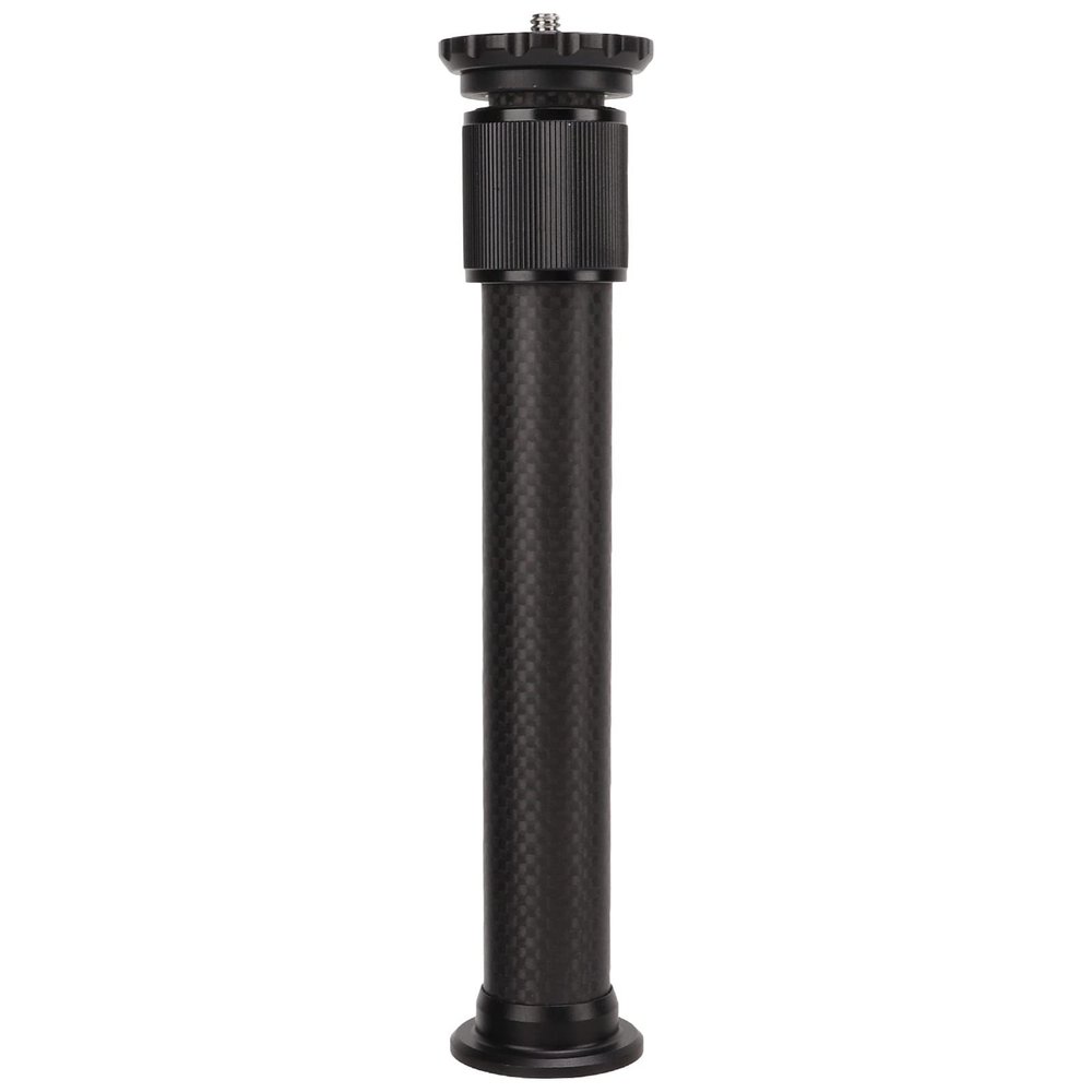 2 Section Carbon Fiber Tripod Extension Tube, Tripod Center Column Extender, Carbon Fiber Extension Rod with 1/4 Inch and 3/8 Inch Screw Holes, Lightweight Aluminum Alloy Knob for
