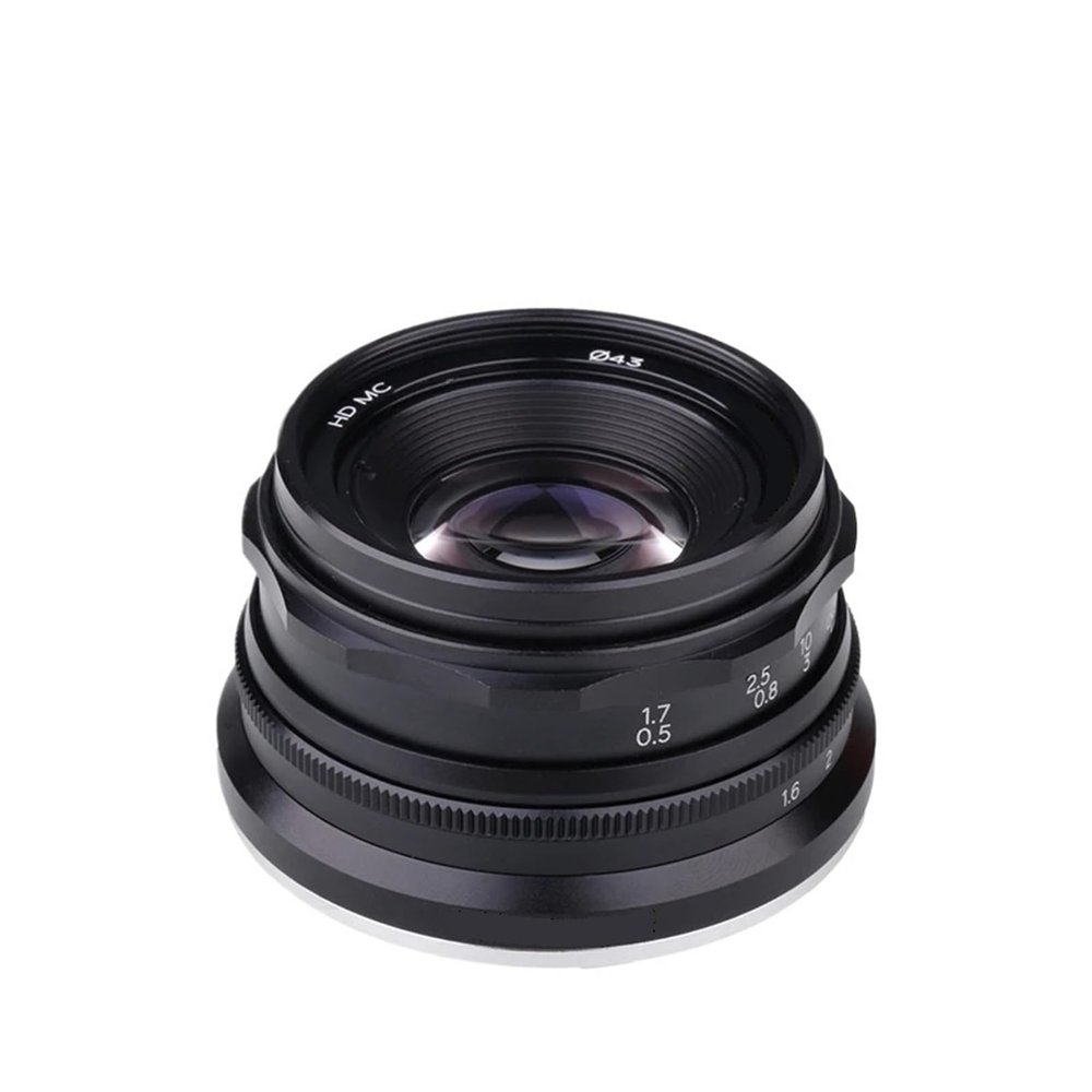 Camera Lens, 35mm F1.6 V APS-C Prime Lens,Compatible for Sony E A6600 6500 Fuji XF Canon EOS-M M50 Panasonic/Olympus Micro 4/3,in Parts(Black,E Mount)