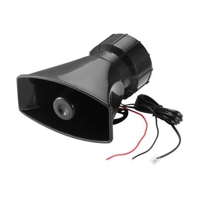 2X Universal Motorcycle Car Sound 7 Tone 12V 100W Horn Loudspeaker (Black)