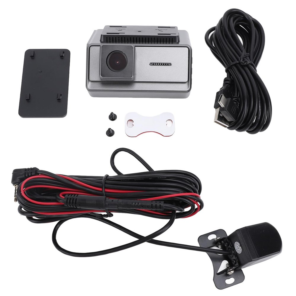 3.16 Inch Front and Rear Dash Cam 1080P IPS Touch Screen Car Camera with Night Vision, G Sensor, 24 Hour Parking Monitor, Dual Channel Loop Recording, 3 LED Infrared Lights for