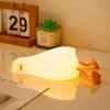 EsNiaMiBo Lying Flat Duck Night Light, LED Squishy Duck Lamp, Cute Light Up Duck, Silicone Dimmable Nursery Nightlight, Rechargeable Bedside Touch Lamp.Please Charge the Device Before use view 1
