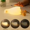 EsNiaMiBo Lying Flat Duck Night Light, LED Squishy Duck Lamp, Cute Light Up Duck, Silicone Dimmable Nursery Nightlight, Rechargeable Bedside Touch Lamp.Please Charge the Device Before use view 3