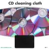 Kisangel 5Pcs Black Vinyl Record Cleaner Cloth for CD Album Dust Removal, Microfiber Cleaning Accessories for Household Vinyl and Disc Maintenance view 3