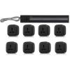 FFDSDUH Power Strips Wall-Mounted Power Track Socket, Movable Aluminum Alloy with Overload Protection & Child-Safe Design 4000W Load Capacity(Black,100cm) view 1