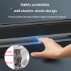 FFDSDUH Power Strips Wall-Mounted Power Track Socket, Movable Aluminum Alloy with Overload Protection & Child-Safe Design 4000W Load Capacity(Black,100cm) view 3