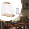 Jingzai202405 CD Holder Tabletop Record Storage Holder LP Crate Rack for Books Albums Picture CD Magazines view 3
