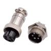 LOKLNEYK 5/10Set GX12 GX16 GX20 2 3 4 5 6 7 8 9 10 12 14 15 Pin Male Female Lc Cable Aviator Aviation Circular Connector Plug Socket(GX20,5 Sets (Male Female),6 Pins) view 2