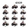 LOKLNEYK 5/10Set GX12 GX16 GX20 2 3 4 5 6 7 8 9 10 12 14 15 Pin Male Female Lc Cable Aviator Aviation Circular Connector Plug Socket(GX20,5 Sets (Male Female),6 Pins) view 4